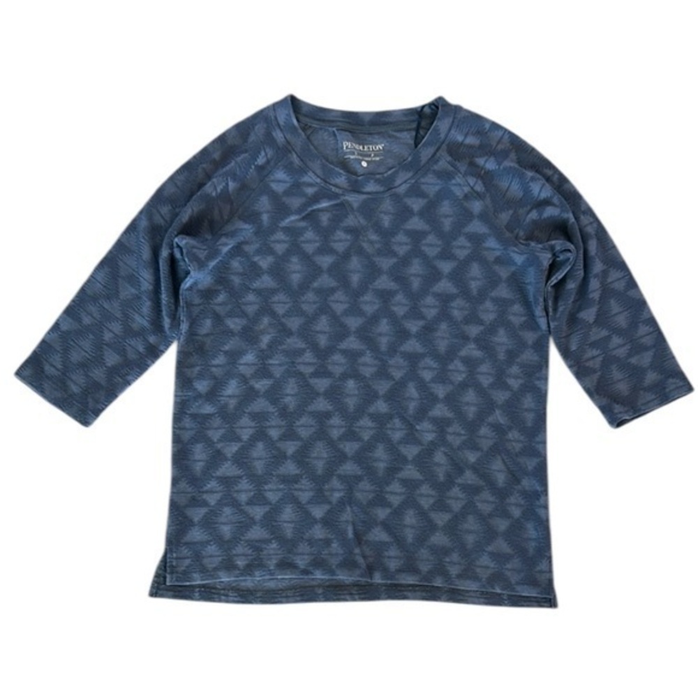 Pendleton Blue textured long sleeve shirt size small